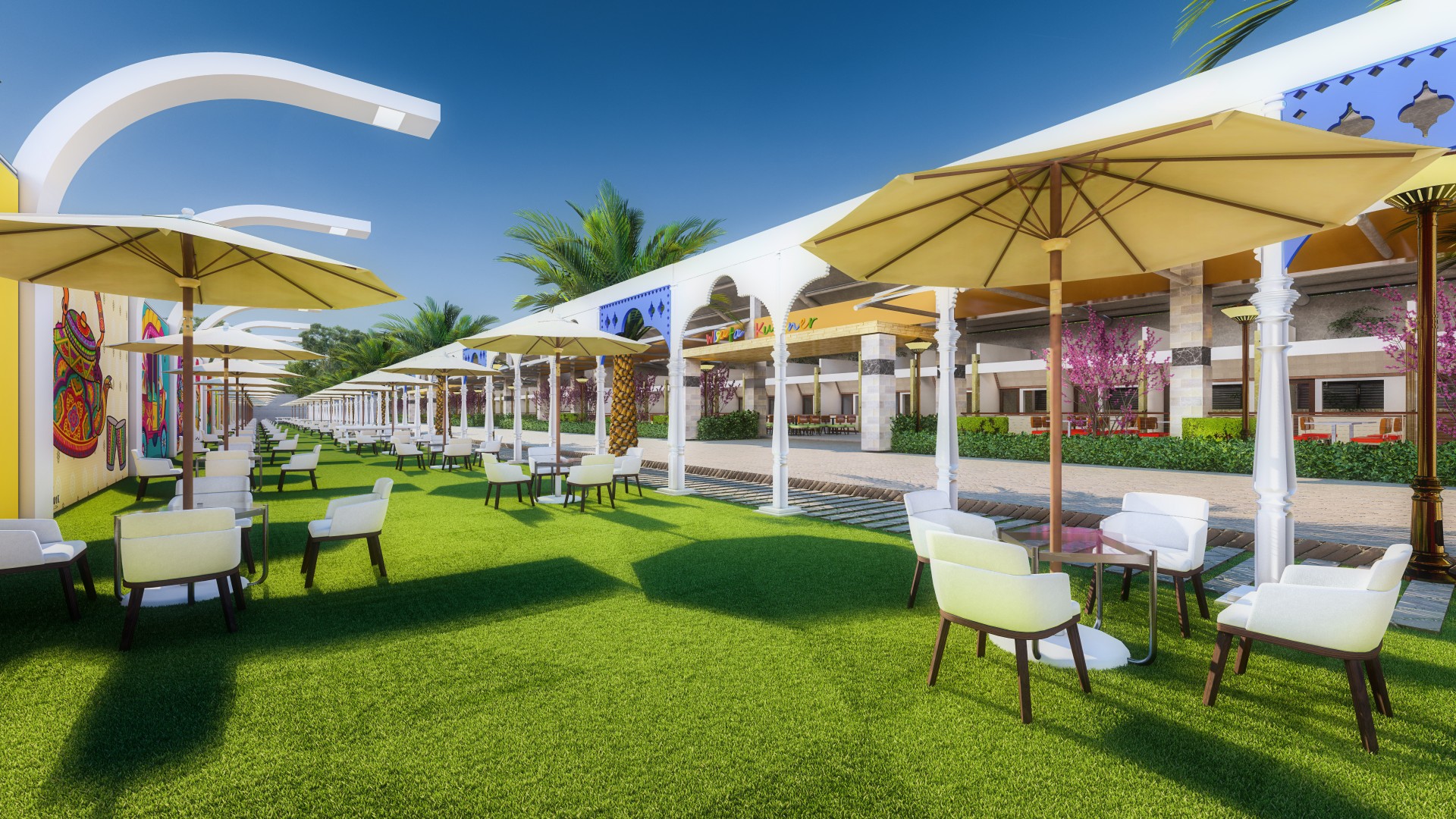 A modern, tech-enabled luxury apartment complex in Whitefield, Bengaluru, rendered in 3D - Auctech IT Solutions