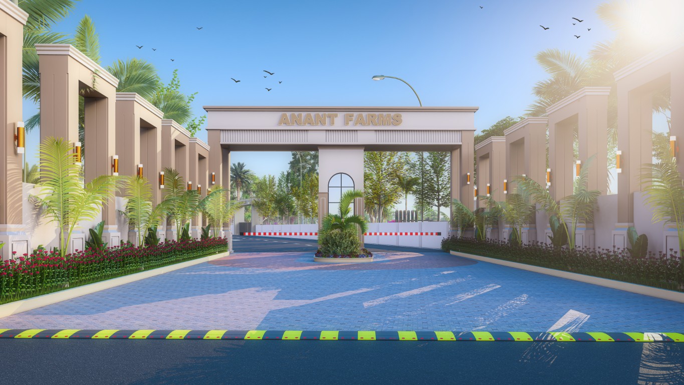 3D Walkthrough of an eco-friendly apartment with solar panels and greenery in Gorakhpur - Auctech IT Solutions